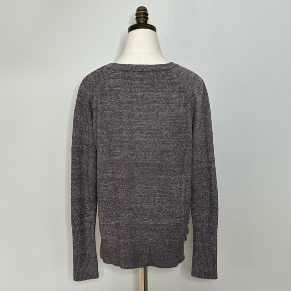 Barefoot Dreams | Cozychic Lite Pullover, Carbon Pewter (Tan/Gray), Size Medium - Picture 8 of 15